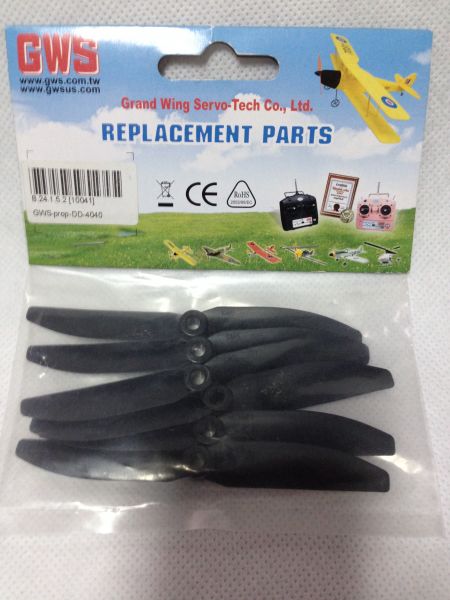 GWS EP Propeller (DD-4040 102x102mm) preto (6pcs/set)