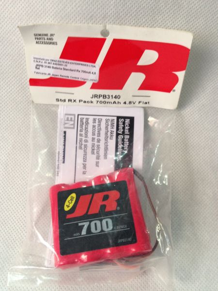 Bateria JR Standard Rx 700mAh 4,8V flat